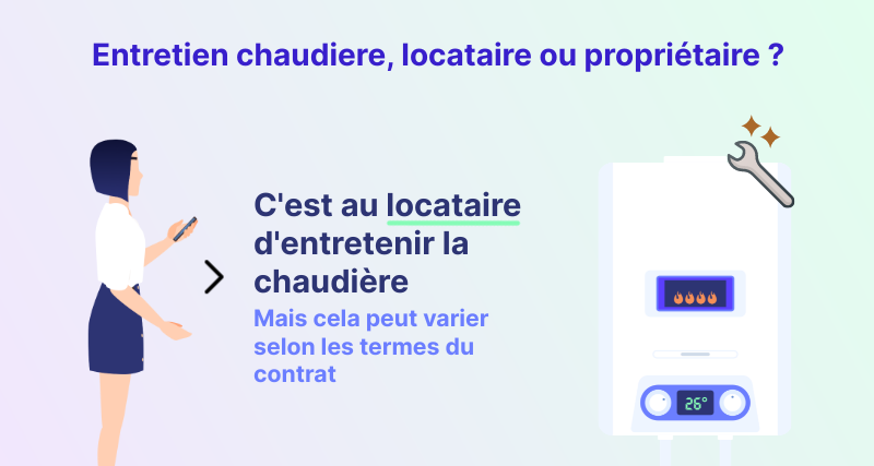 Infographie : Entretien d'une chaudière, propriétaire ou locataire de s'en occuper ?
