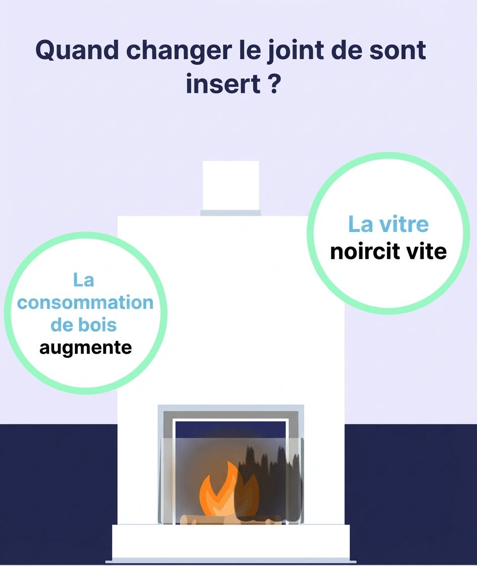 Infographie pour changer le joint de son insert