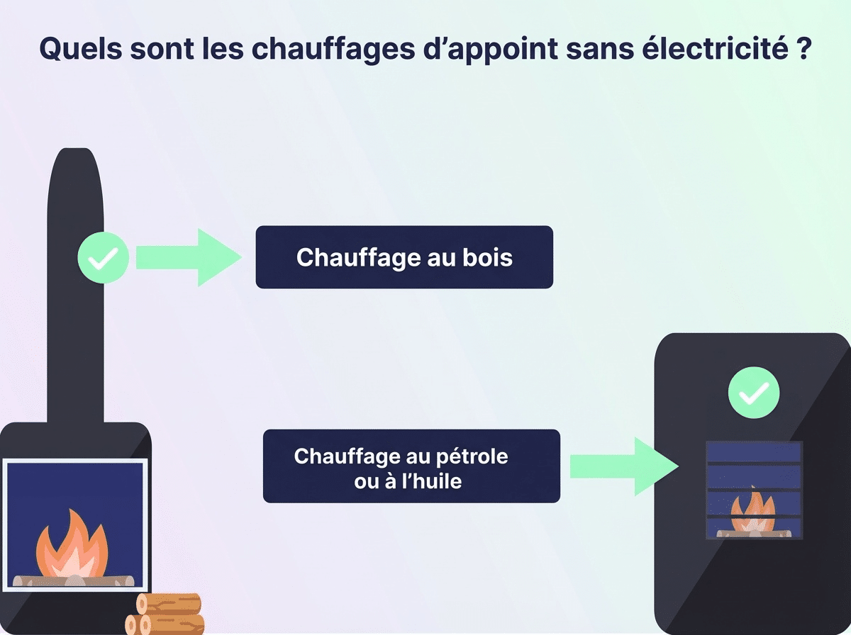 Infographie pour chauffage d'appoint sans électricité