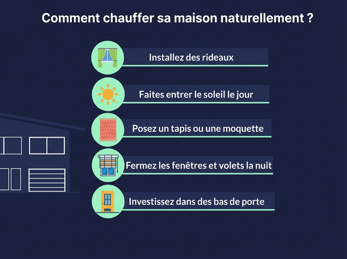Infographie pour chauffer naturellement